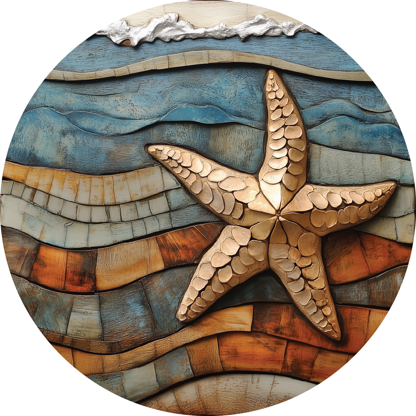 Acoustic Guitar Sound Hole Cover – Starfish Design Sound Hole Insert